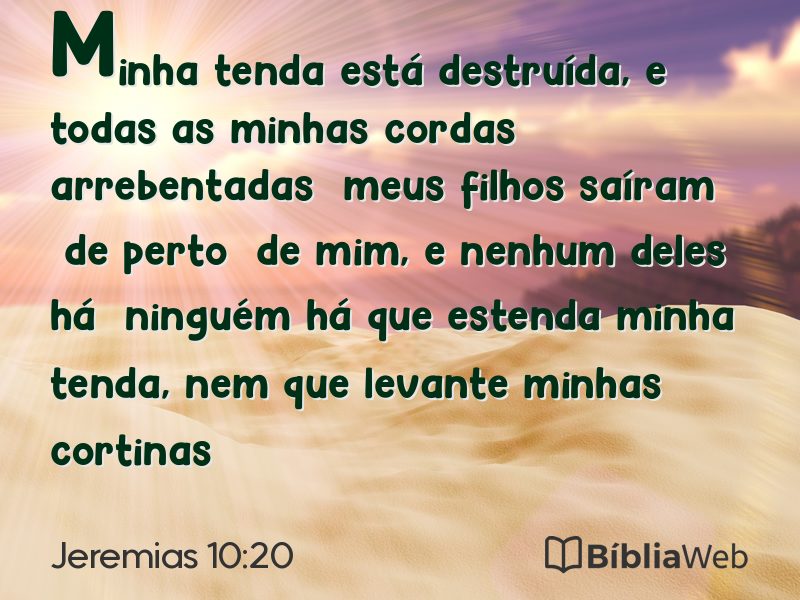 Jeremias 10:20 em imagem para compartilhar
