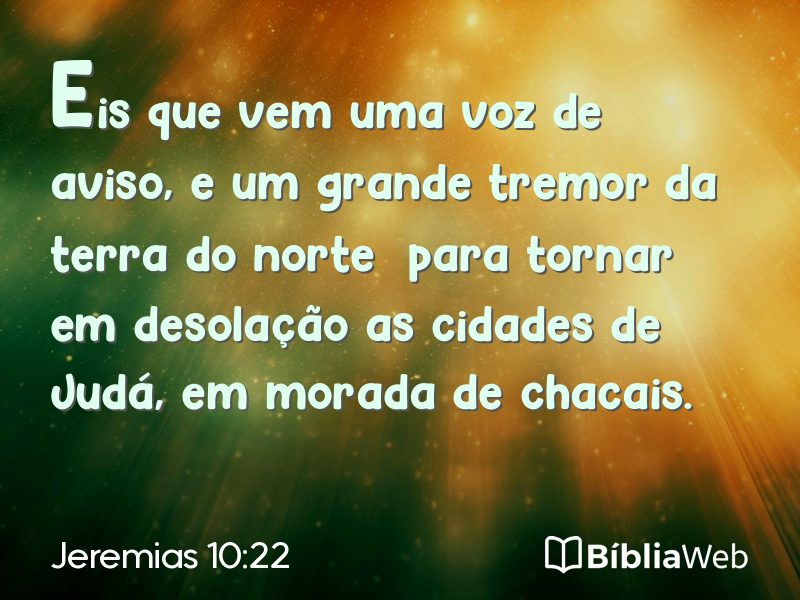 Jeremias 10:22 em imagem para compartilhar