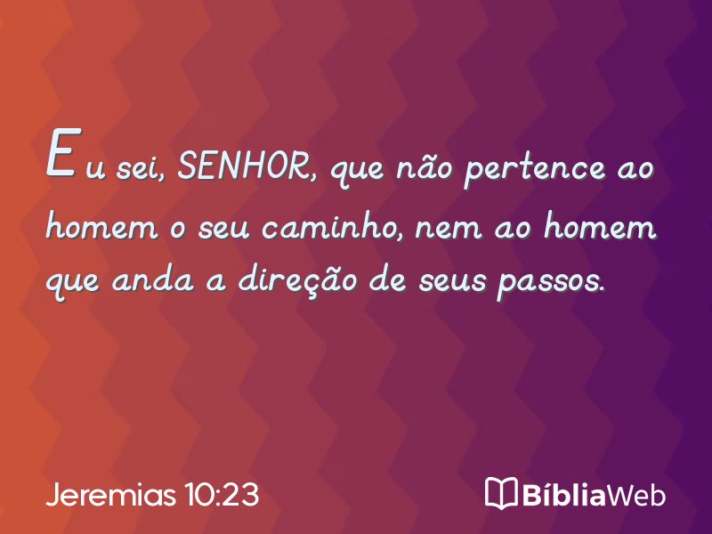 Jeremias 10:23 em imagem para compartilhar