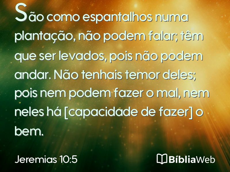 Jeremias 10:5 em imagem para compartilhar
