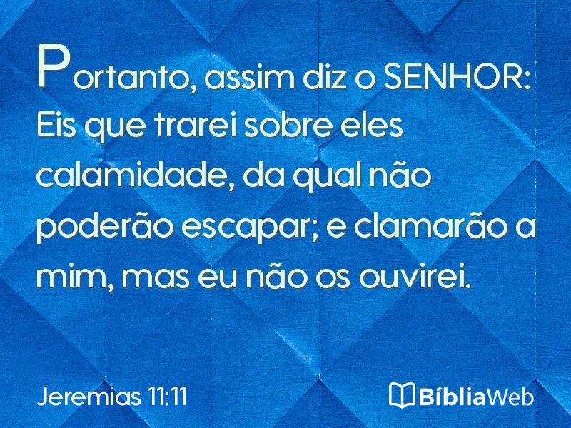 Jeremias 11:11 em imagem para compartilhar