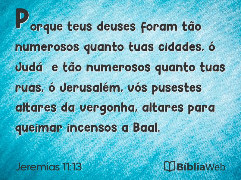 Jeremias 11:13 em imagem para compartilhar