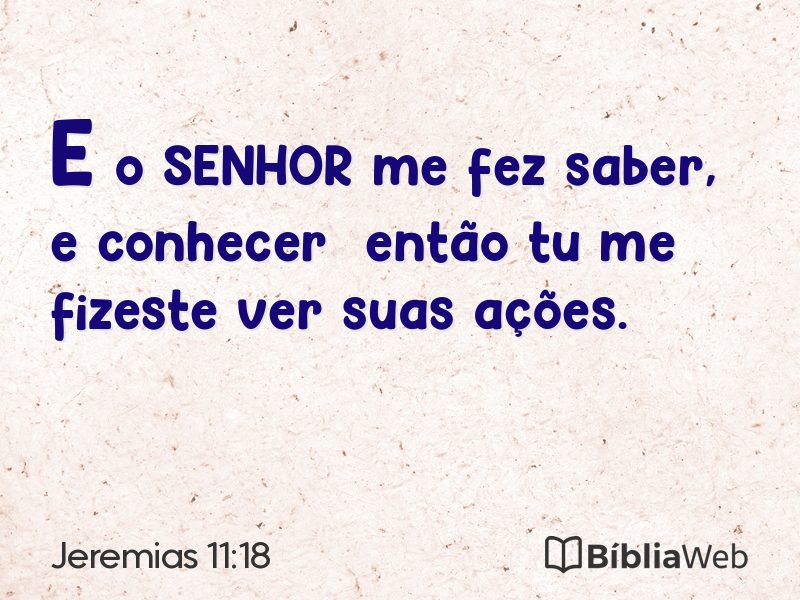 Jeremias 11:18 em imagem para compartilhar