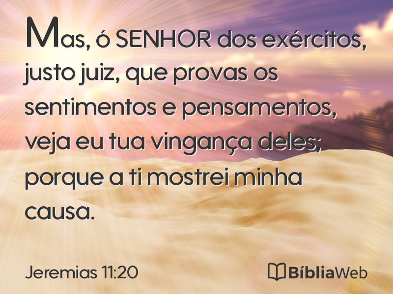 Jeremias 11:20 em imagem para compartilhar