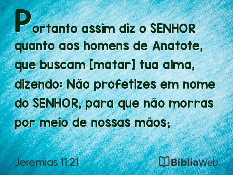 Jeremias 11:21 em imagem para compartilhar