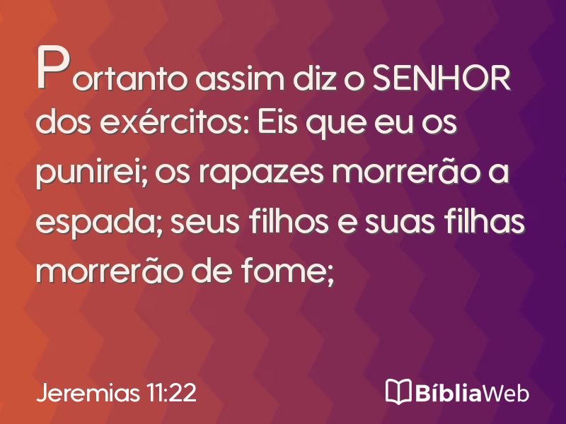 Jeremias 11:22 em imagem para compartilhar