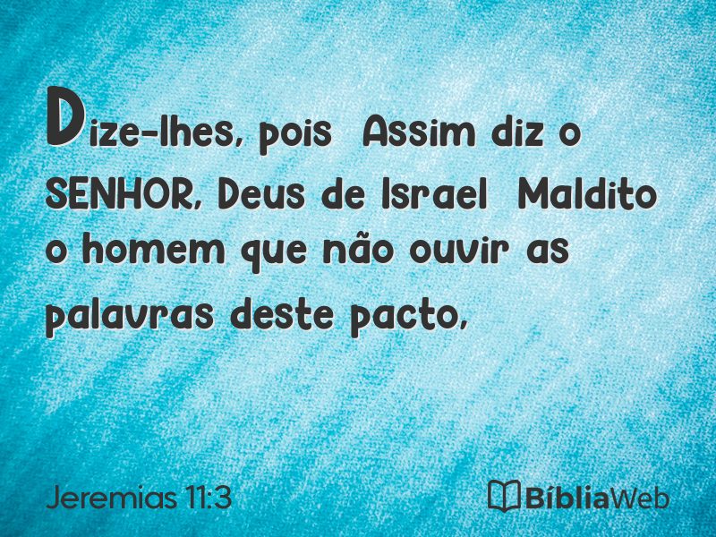 Jeremias 11:3 em imagem para compartilhar