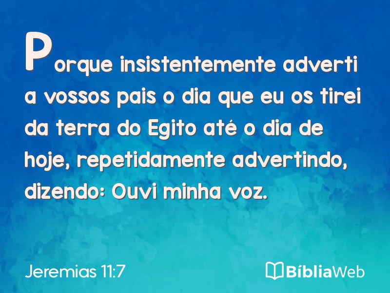Jeremias 11:7 em imagem para compartilhar