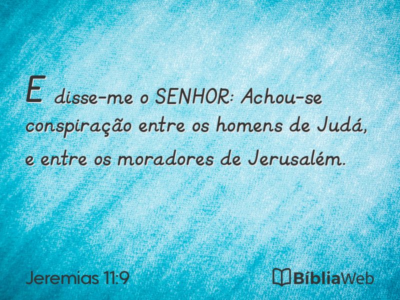 Jeremias 11:9 em imagem para compartilhar
