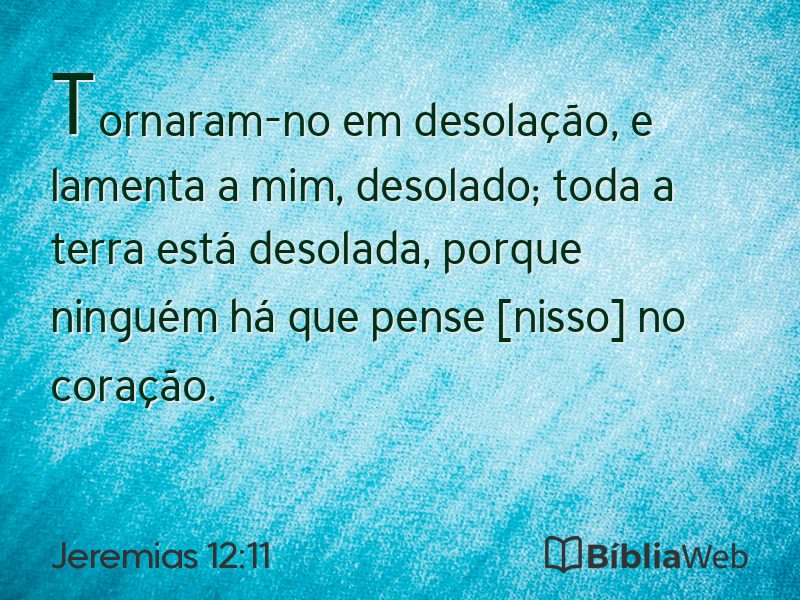 Jeremias 12:11 em imagem para compartilhar
