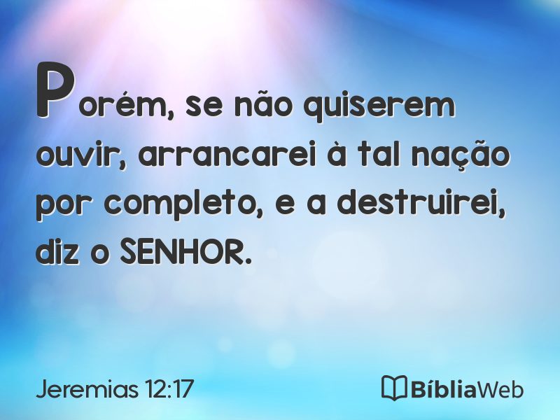 Jeremias 12:17 em imagem para compartilhar