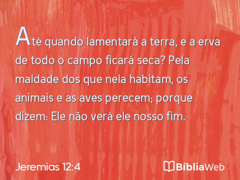 Jeremias 12:4 em imagem para compartilhar