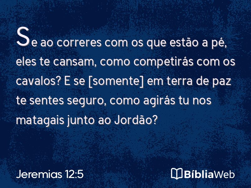 Jeremias 12:5 em imagem para compartilhar