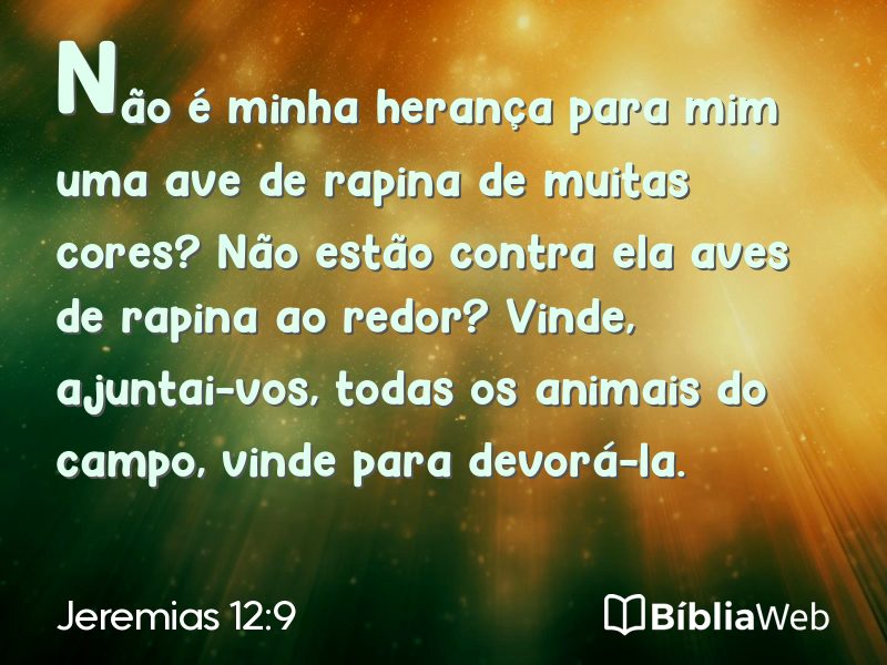Jeremias 12:9 em imagem para compartilhar