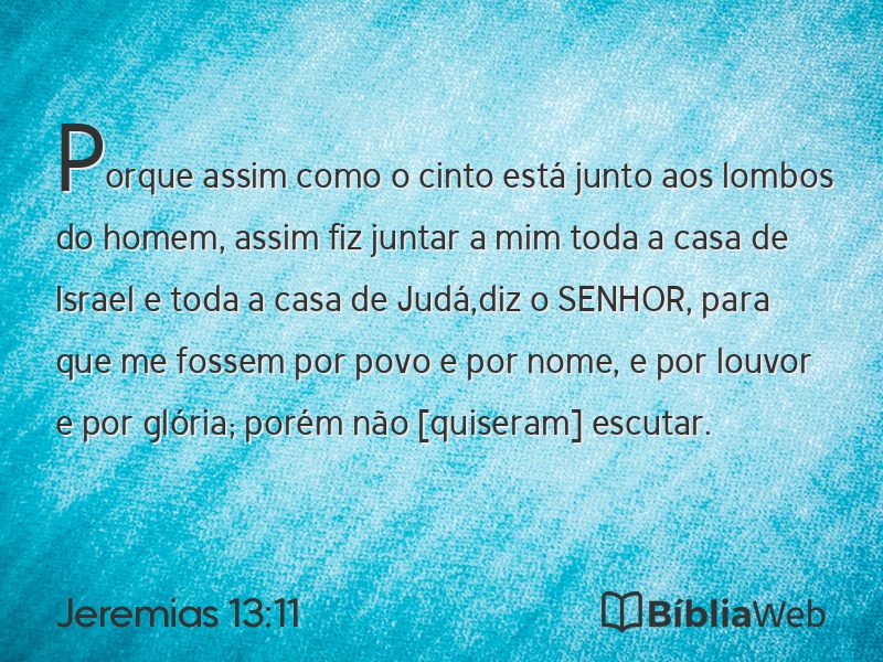Jeremias 13:11 em imagem para compartilhar