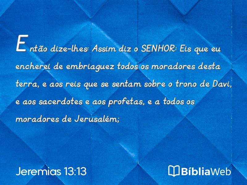 Jeremias 13:13 em imagem para compartilhar