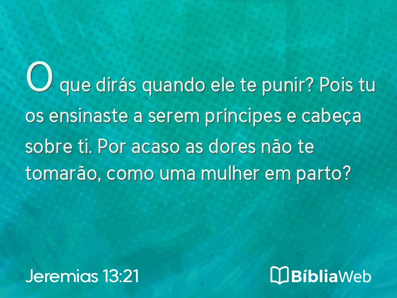 Jeremias 13:21 em imagem para compartilhar