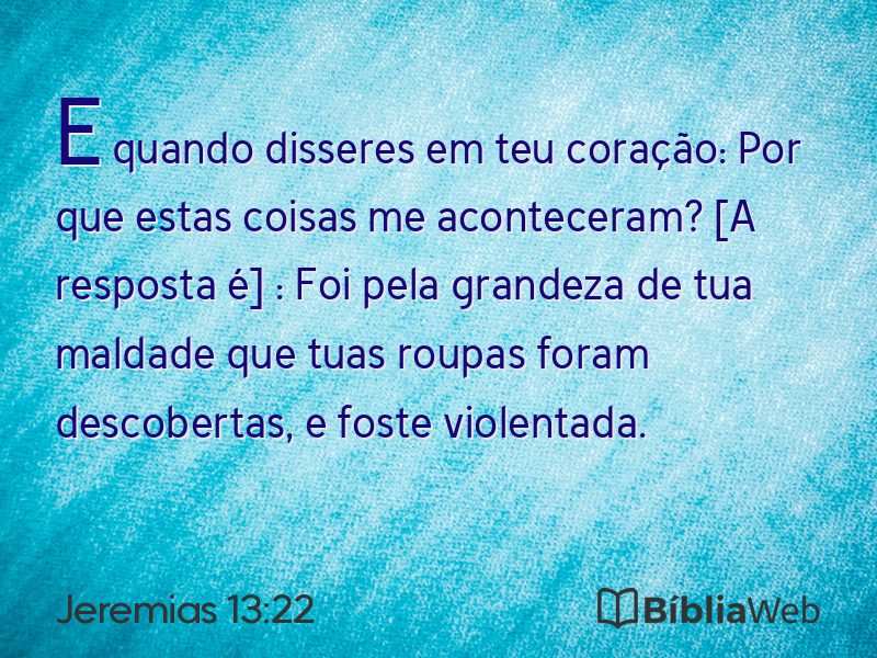 Jeremias 13:22 em imagem para compartilhar