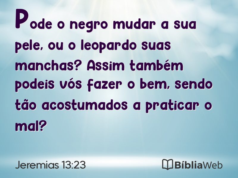 Jeremias 13:23 em imagem para compartilhar