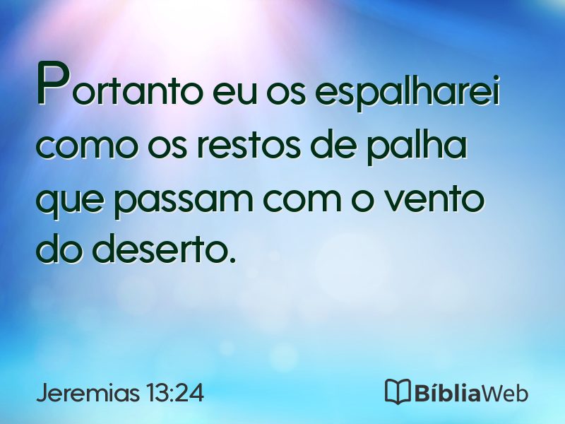 Jeremias 13:24 em imagem para compartilhar