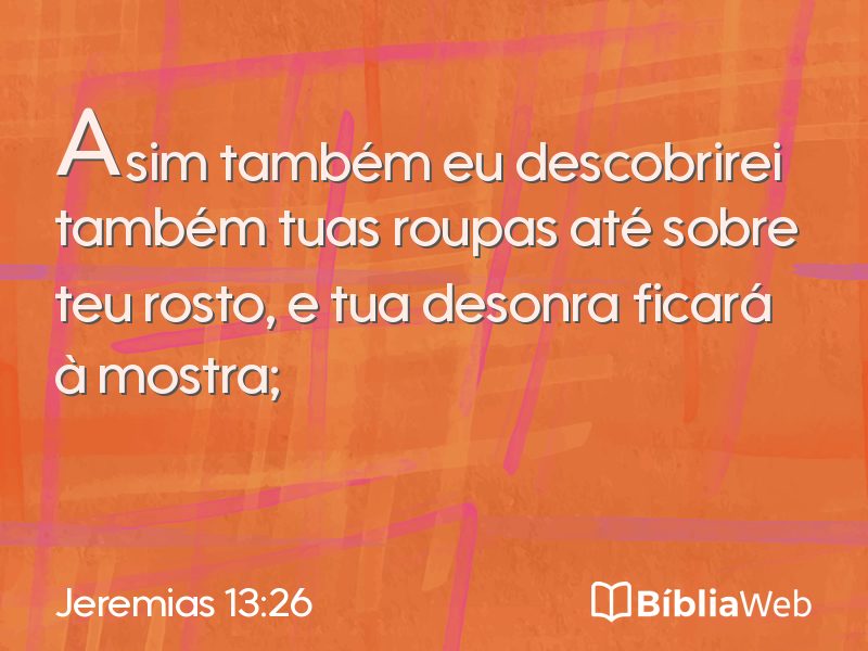 Jeremias 13:26 em imagem para compartilhar