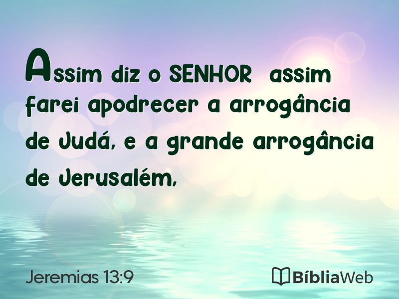 Jeremias 13:9 em imagem para compartilhar