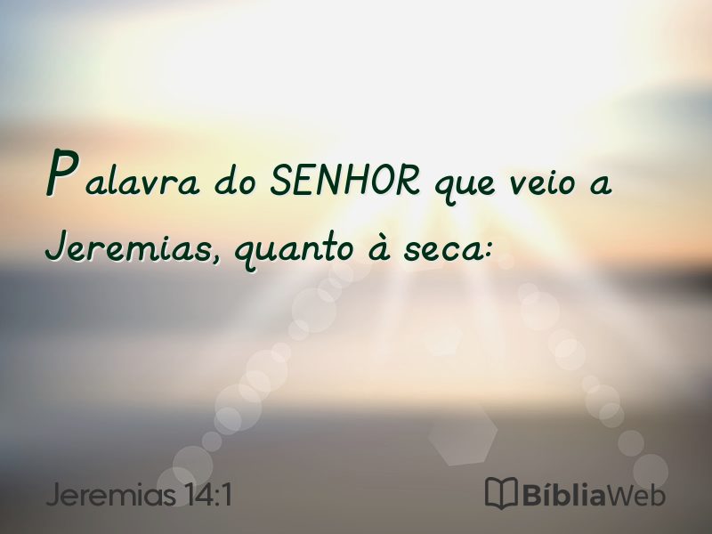 Jeremias 14:1 em imagem para compartilhar