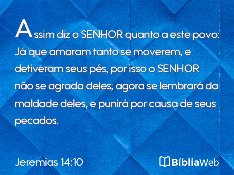 Jeremias 14:10 em imagem para compartilhar