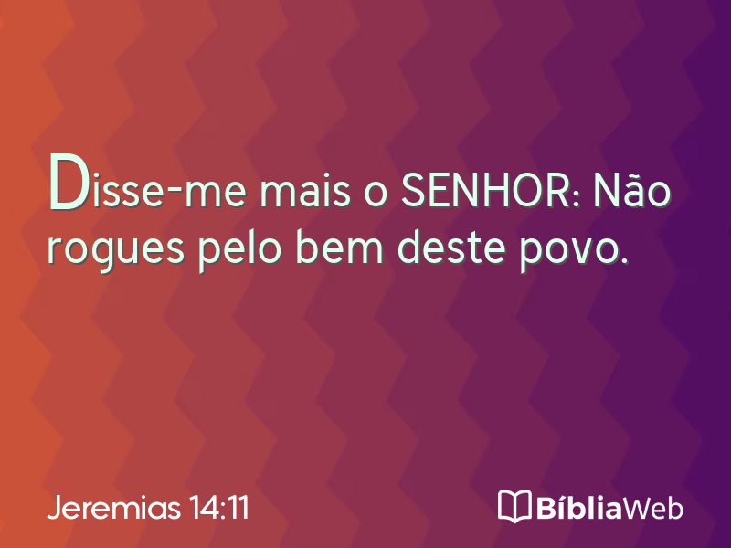 Jeremias 14:11 em imagem para compartilhar
