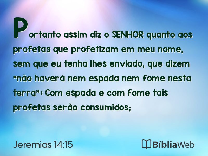 Jeremias 14:15 em imagem para compartilhar