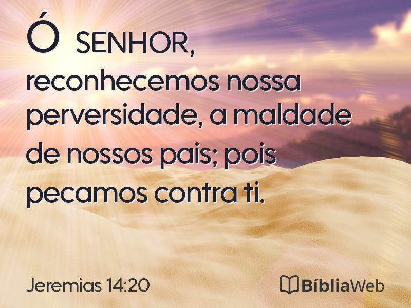 Jeremias 14:20 em imagem para compartilhar