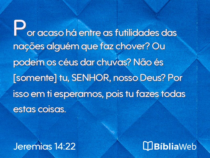 Jeremias 14:22 em imagem para compartilhar