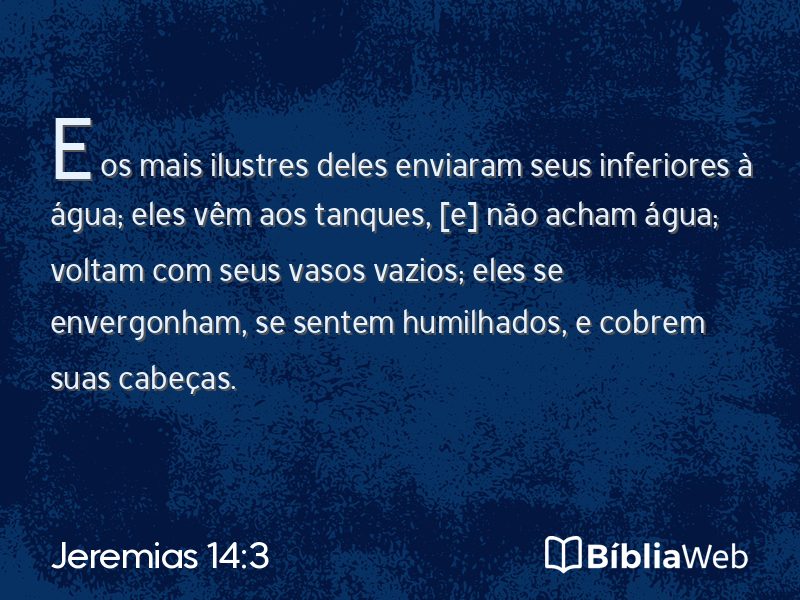 Jeremias 14:3 em imagem para compartilhar