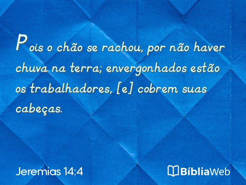 Jeremias 14:4 em imagem para compartilhar