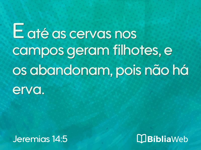 Jeremias 14:5 em imagem para compartilhar