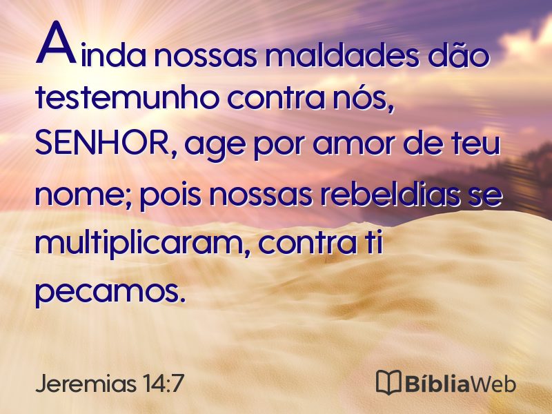 Jeremias 14:7 em imagem para compartilhar