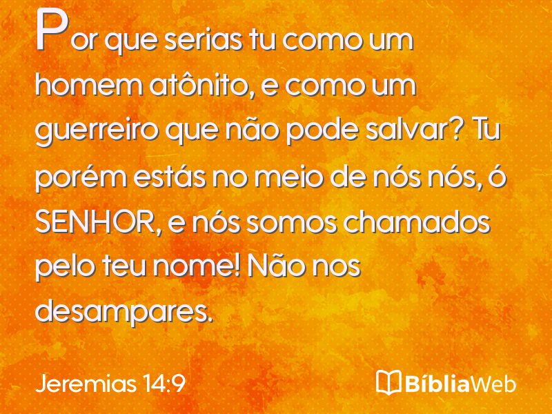 Jeremias 14:9 em imagem para compartilhar