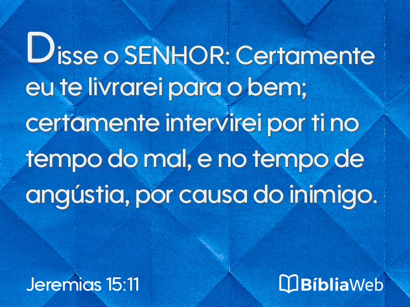 Jeremias 15:11 em imagem para compartilhar