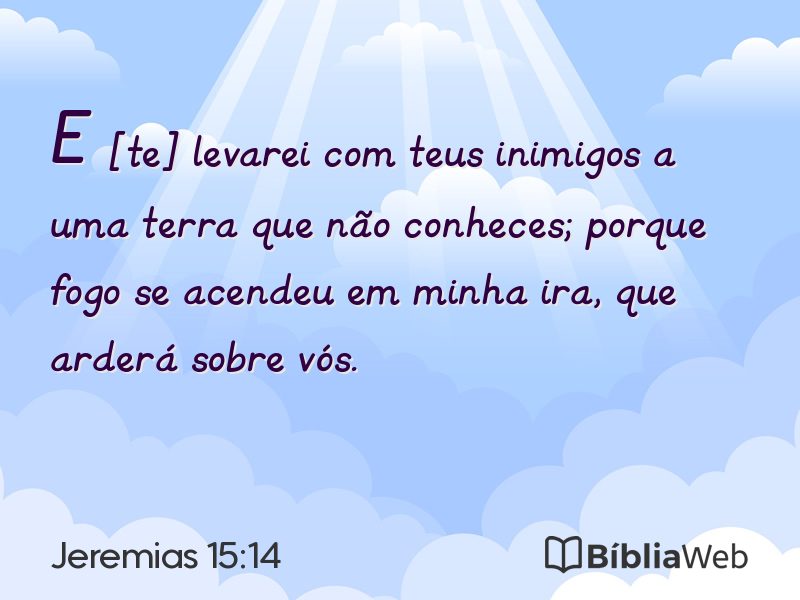 Jeremias 15:14 em imagem para compartilhar