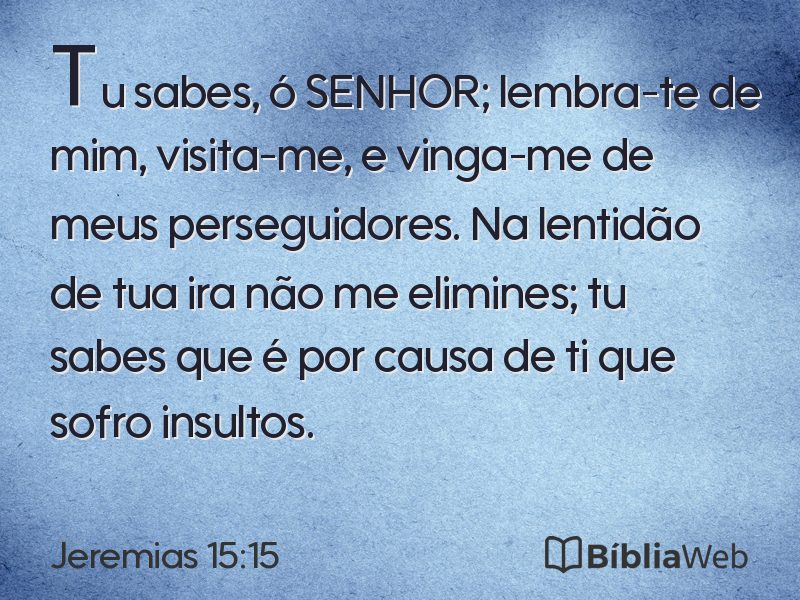 Jeremias 15:15 em imagem para compartilhar