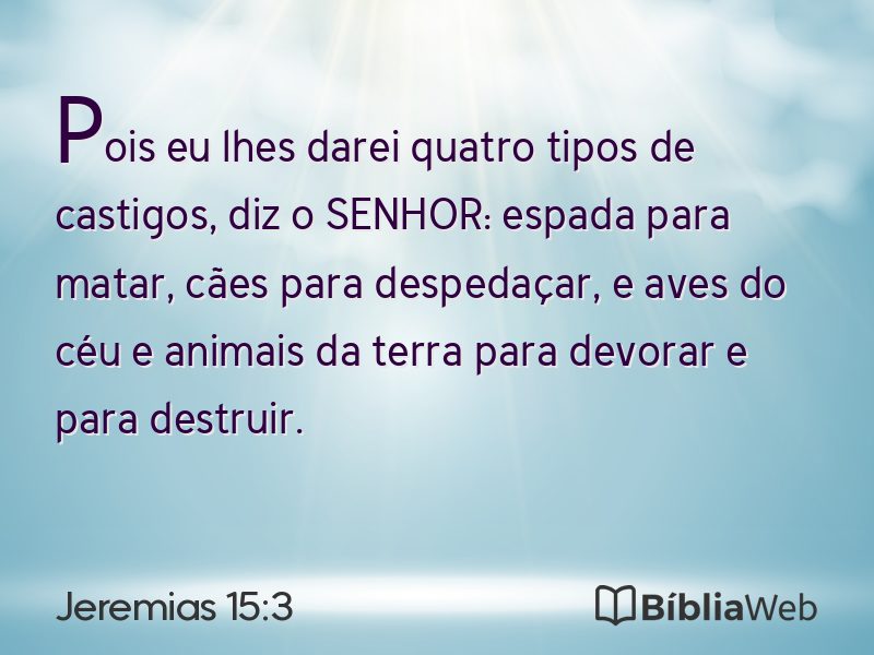 Jeremias 15:3 em imagem para compartilhar