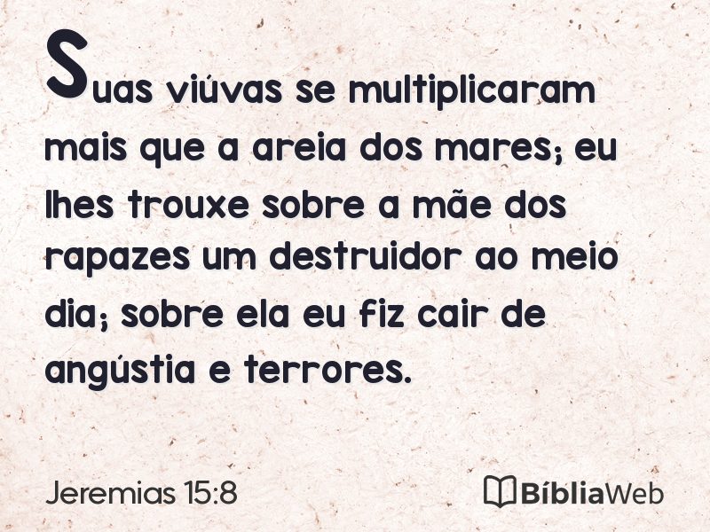 Jeremias 15:8 em imagem para compartilhar