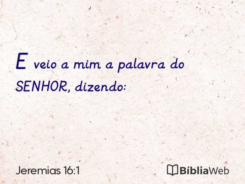 Jeremias 16:1 em imagem para compartilhar