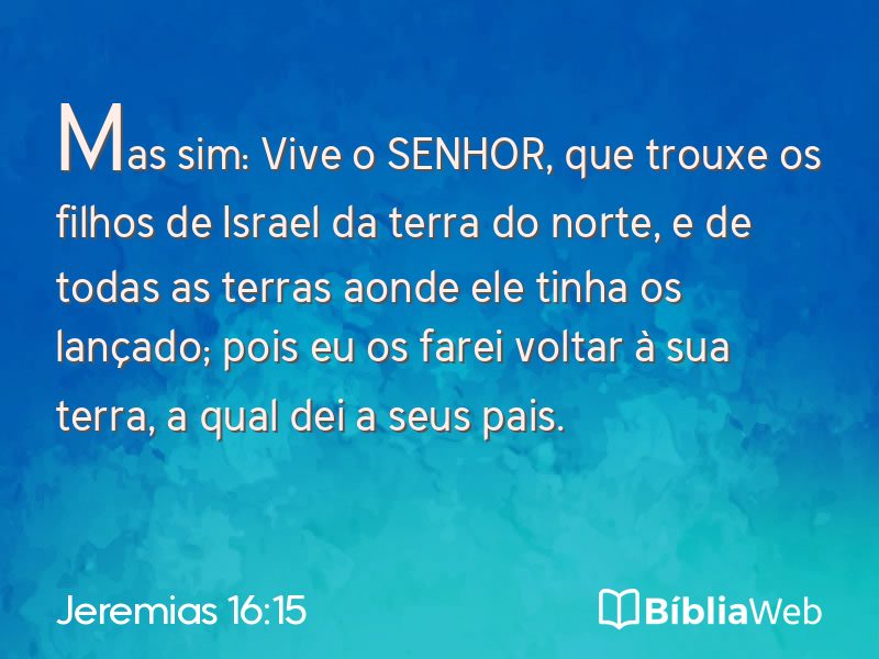 Jeremias 16:15 em imagem para compartilhar