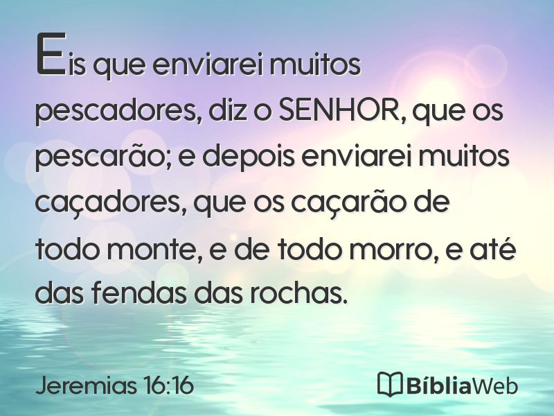 Jeremias 16:16 em imagem para compartilhar