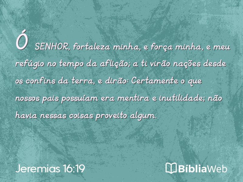 Jeremias 16:19 em imagem para compartilhar