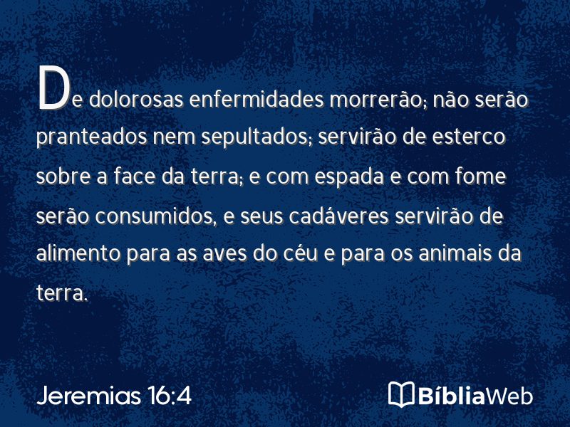 Jeremias 16:4 em imagem para compartilhar
