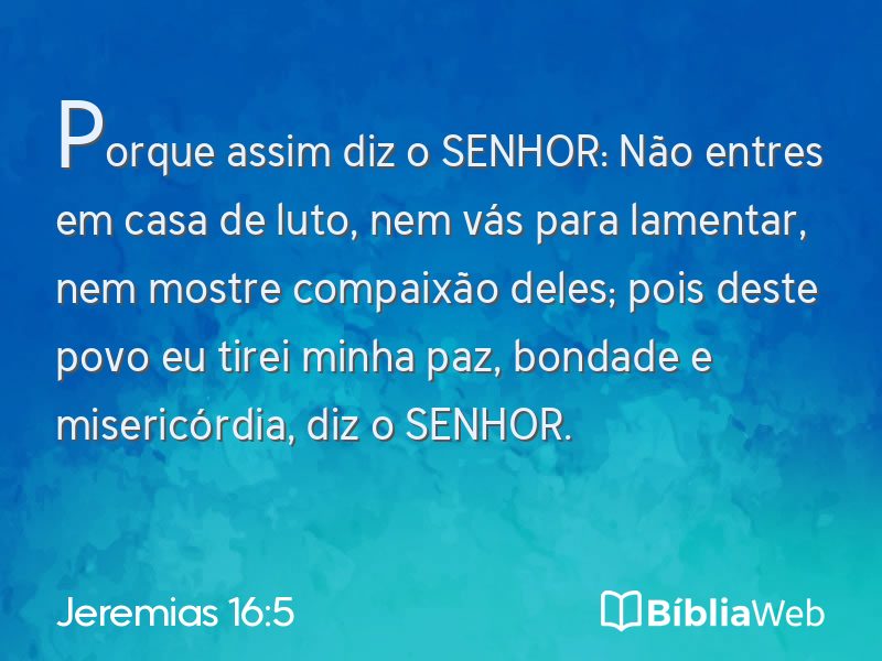 Jeremias 16:5 em imagem para compartilhar