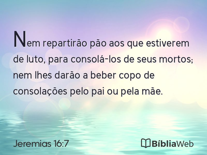 Jeremias 16:7 em imagem para compartilhar
