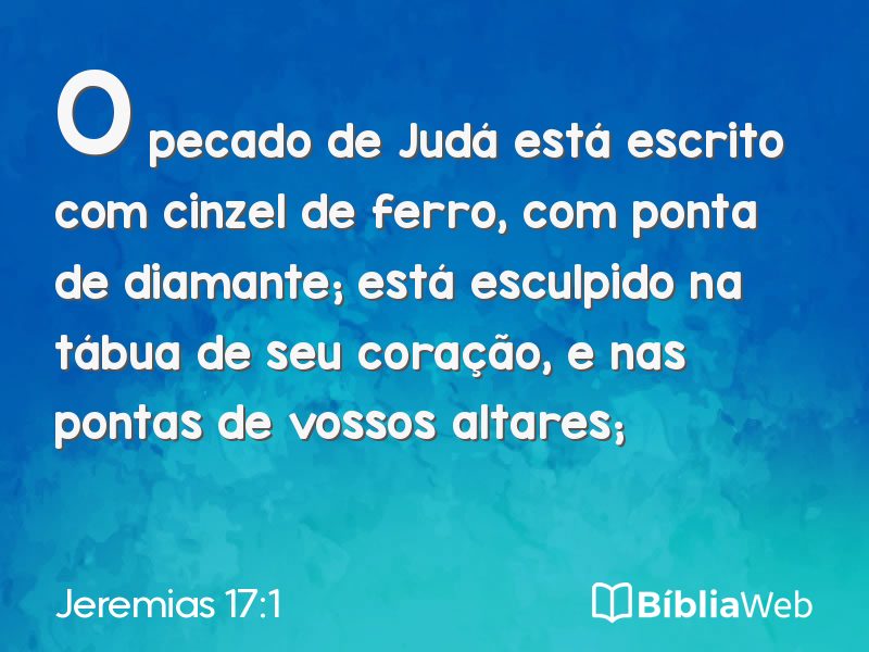 Jeremias 17:1 em imagem para compartilhar